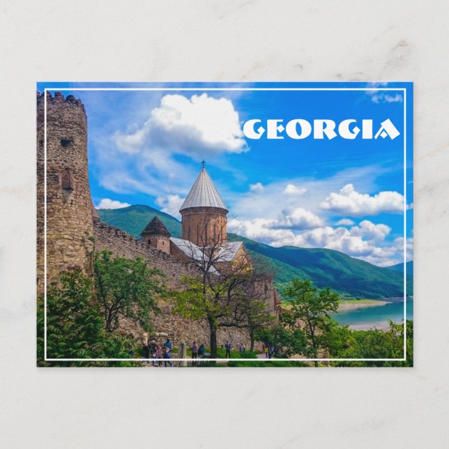 Ananuri Castle Georgia Aragvi Caucuses Mountains Postcard (Front)