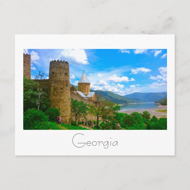 Ananuri Castle Georgia Aragvi Caucuses Mountains Postcard (Front)