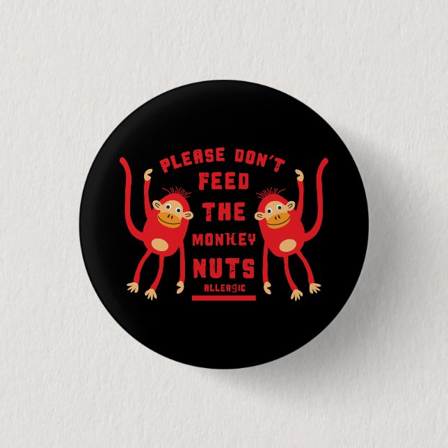 Anaphylaxis Nut Allergies  Button (Front)