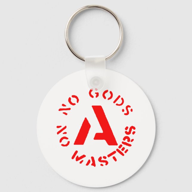 Anarchism - No Gods No Masters Keychain (Front)