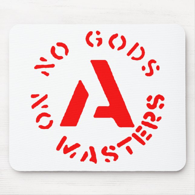 Anarchism - No Gods No Masters Mouse Pad (Front)