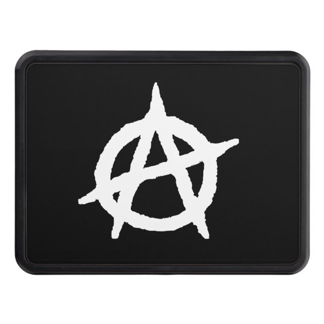 Anarchism Symbol Trailer Hitch Cover (Front)