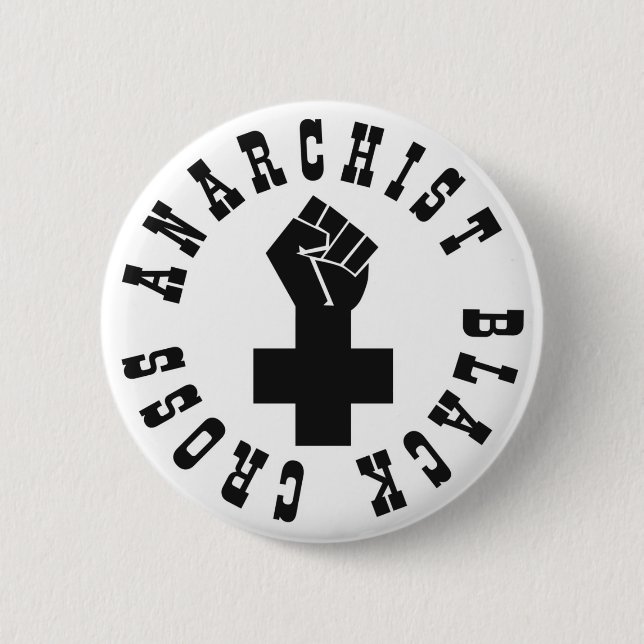 Anarchist Black Cross Button (Front)
