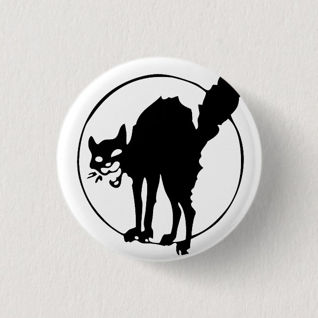 Anarchist Cat Pinback Button (Front)