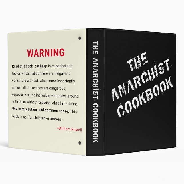 Anarchist Cookbook Recipe Binder (Background)
