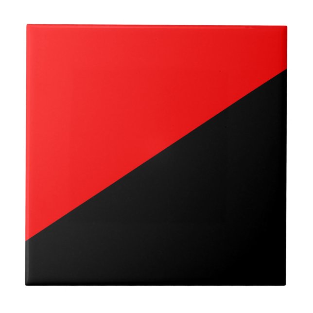 Anarchist Flag (Anarchism) Ceramic Tile (Front)
