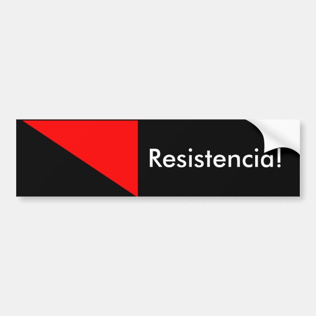 Anarchist Flag: Resistencia! Bumper Sticker (Front)
