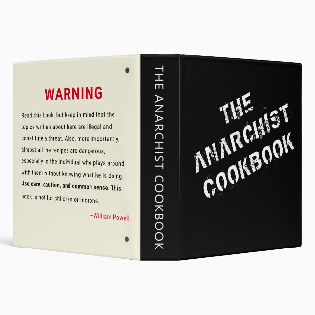 Anarchist Recipe Cookbook Binder (Background)