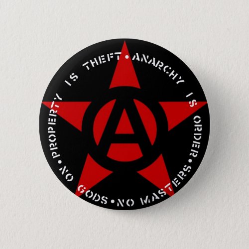 Anarchist Star Pinback Button