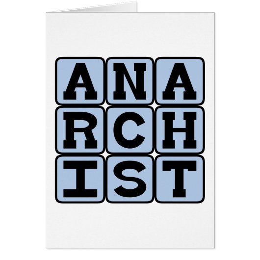 Anarchist, Subversive Person Cards (Front)