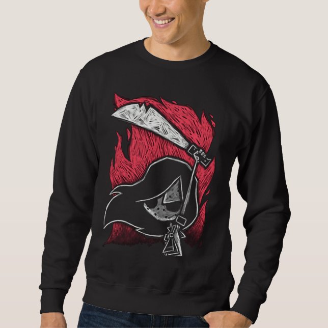 Anarchist Symbol Political Anarchy Sad girl with k Sweatshirt (Front)