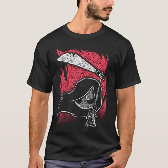 Anarchist Symbol Political Anarchy Sad girl with k T-Shirt (Front)