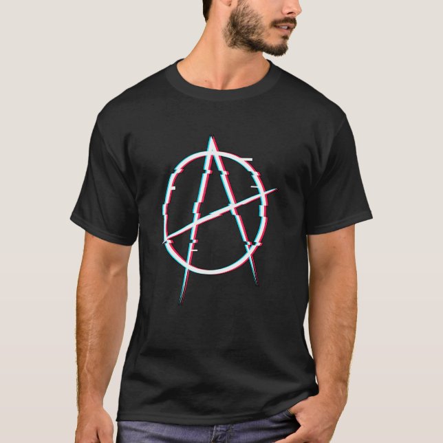 Anarchist Symbol Rebellion Vapor Aesthetics T-Shirt (Front)