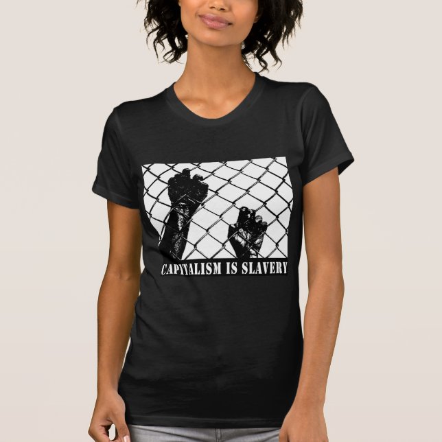 Anarchist t-shirt anti-capitalist punk political (Front)