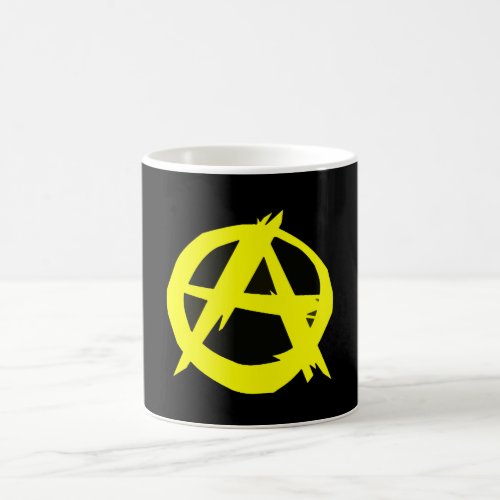 Anarcho Capitalism Black and Yellow Flag Coffee Mug