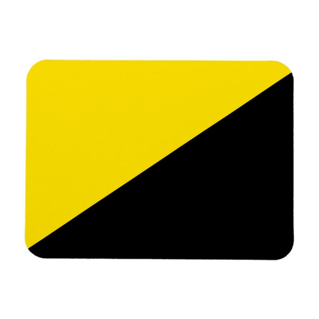 Anarcho capitalism flag anarchy symbol black yello magnet (Horizontal)