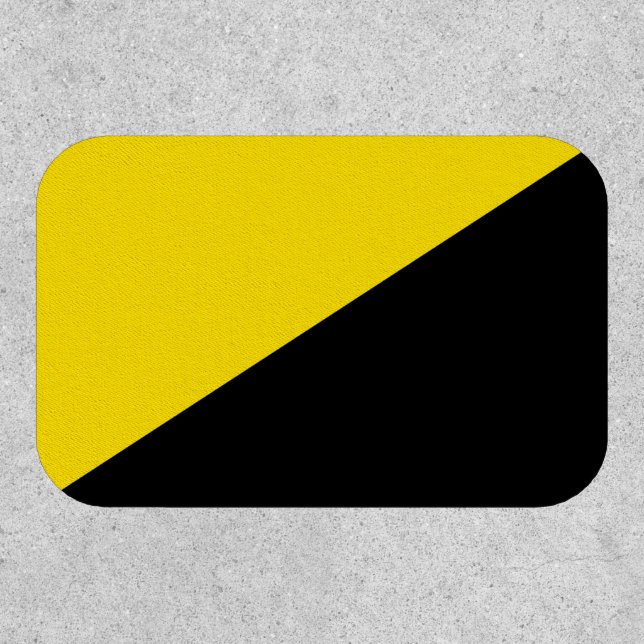 Anarcho capitalism flag anarchy symbol black yello patch (Front)