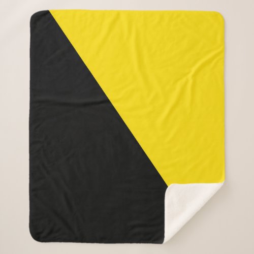 Anarcho capitalism flag anarchy symbol black yello sherpa blanket