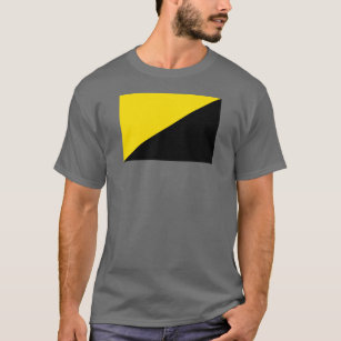 Anarcho capitalism flag anarchy symbol black yello T-Shirt