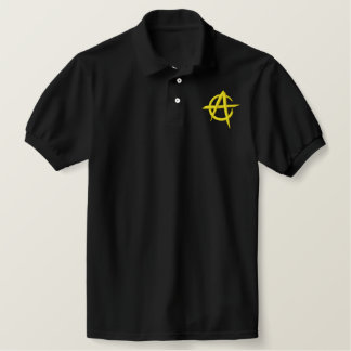 Anarcho capitalism logo embroidered polo shirt