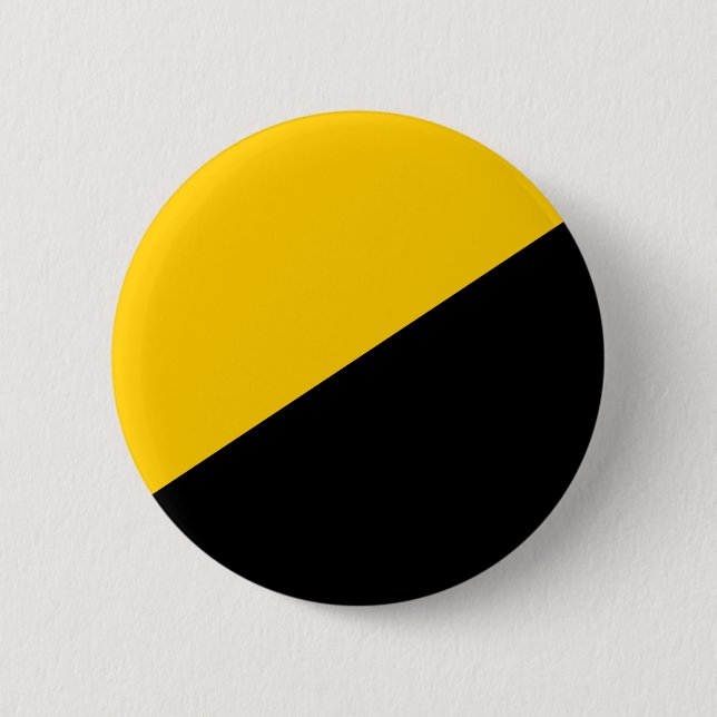 Anarcho Capitalist Black and Yellow Pinback Button (Front)