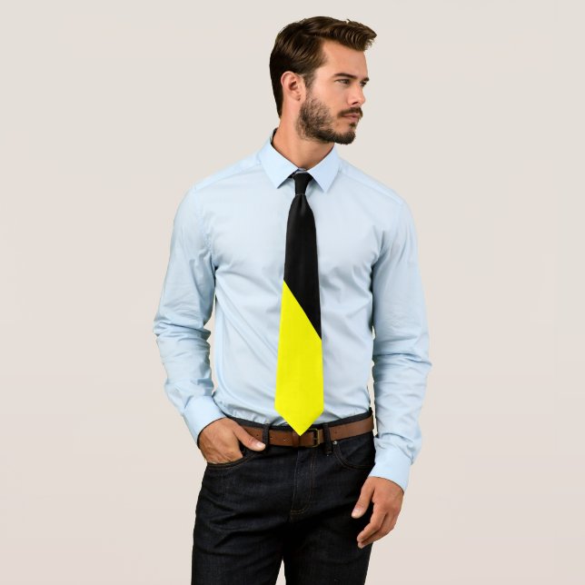 Anarcho-Capitalist Flag Neck Tie (In Situ)