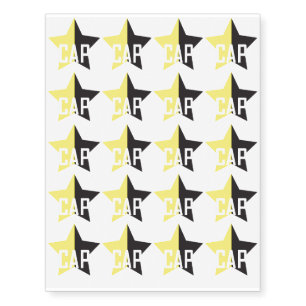 Anarcho-Capitalist Star Temporary Tattoos