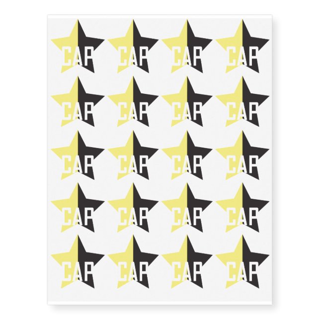 Anarcho-Capitalist Star Temporary Tattoos (Front)