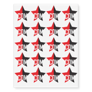 Anarcho-Communist Star Temporary Tattoos