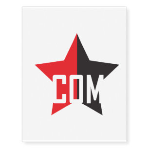 Anarcho-Communist Star Temporary Tattoos