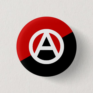 Anarcho-Syndicalism Symbol Button, Flag Design sm Button