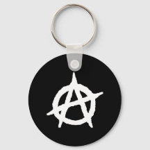 Anarchy - Black White - Emo - Keychain