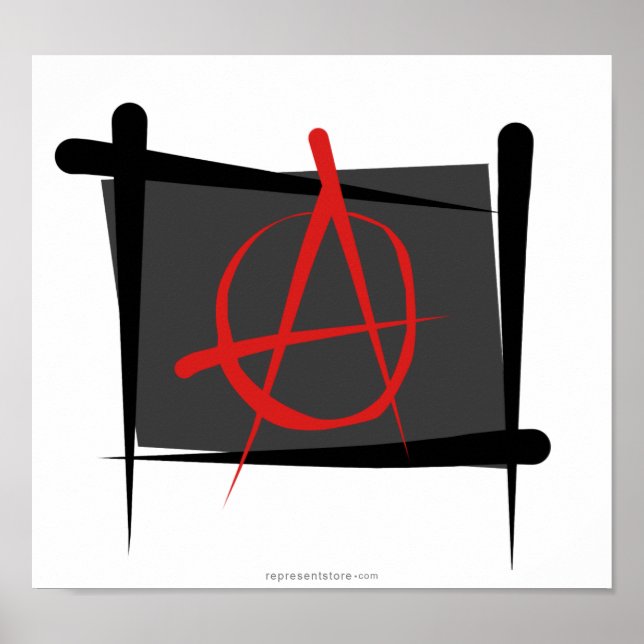 Anarchy Brush Flag Poster (Front)