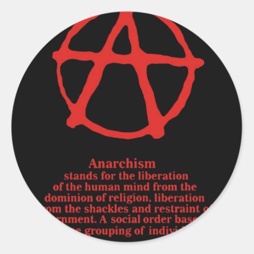 Anarchy Classic Round Sticker