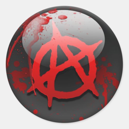Anarchy Flag Classic Round Sticker