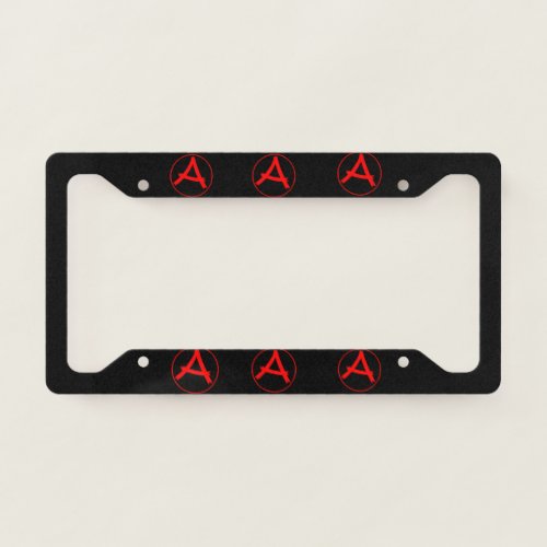 Anarchy Flag License Plate Frame
