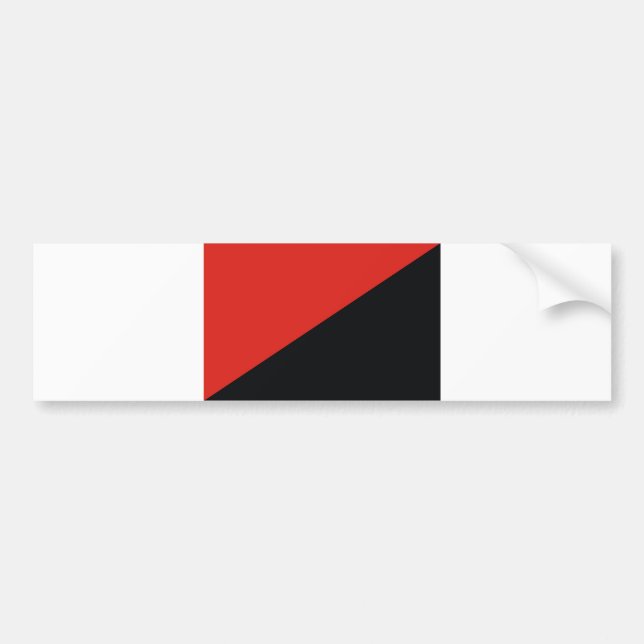 anarchy flag red black bumper sticker (Front)