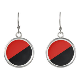 anarchy flag symbol punk communism socialism red b earrings