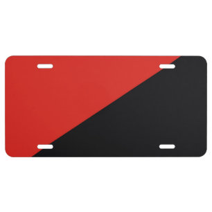 anarchy flag symbol punk communism socialism red b license plate