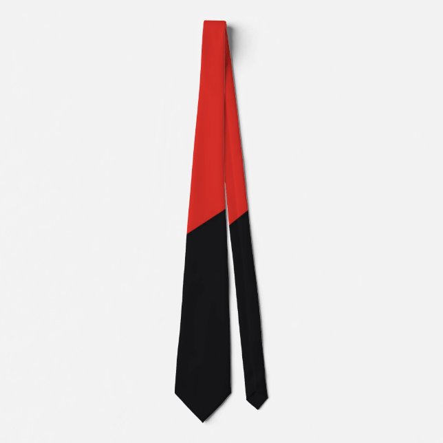 anarchy flag symbol punk communism socialism red b neck tie (Front)