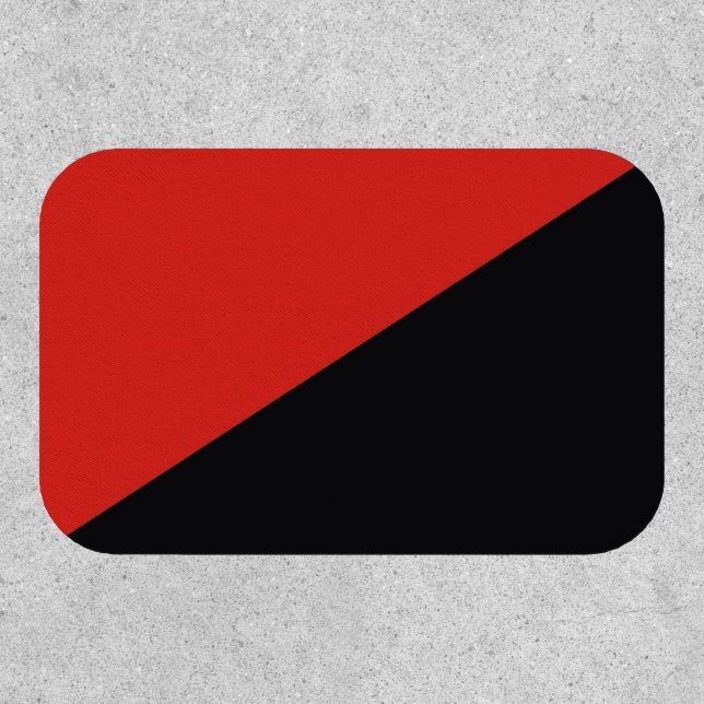 anarchy flag symbol punk communism socialism red b patch (Front)