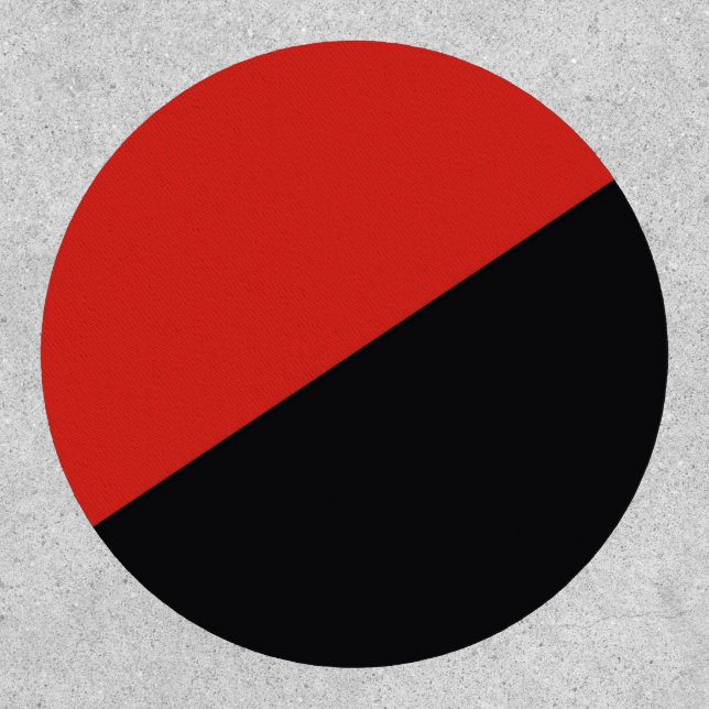 anarchy flag symbol punk communism socialism red b patch (Front)