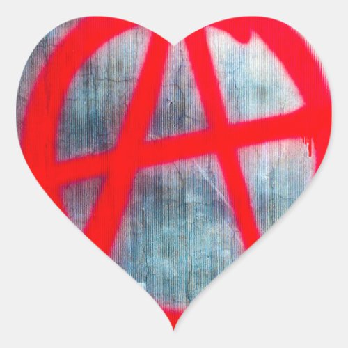 Anarchy Graffiti Heart Sticker