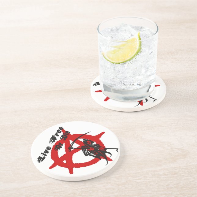 Anarchy Grim Reaper Drink Coaster (Side)