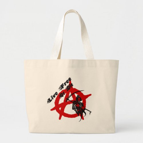 Anarchy Grim Reaper Large Tote Bag