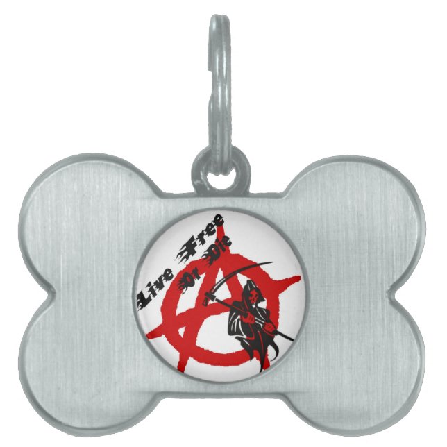 Anarchy Grim Reaper Pet Name Tag (Front)