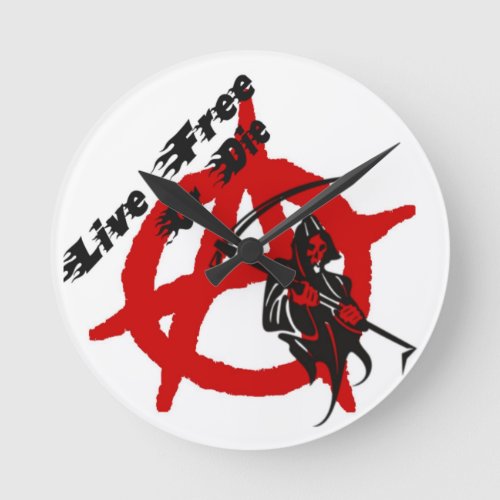 Anarchy Grim Reaper Round Clock