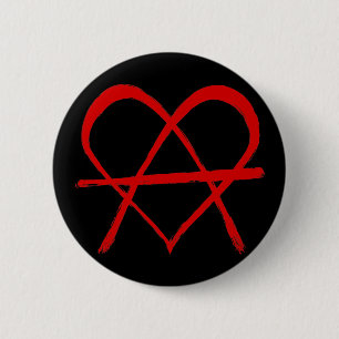Anarchy Heart Pinback Button