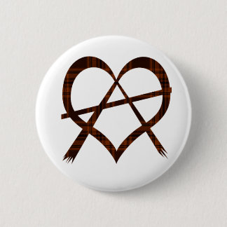 Anarchy Heart Symbol Button Badge