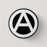 Anarchy Icon Classic (black Background) Button at Zazzle